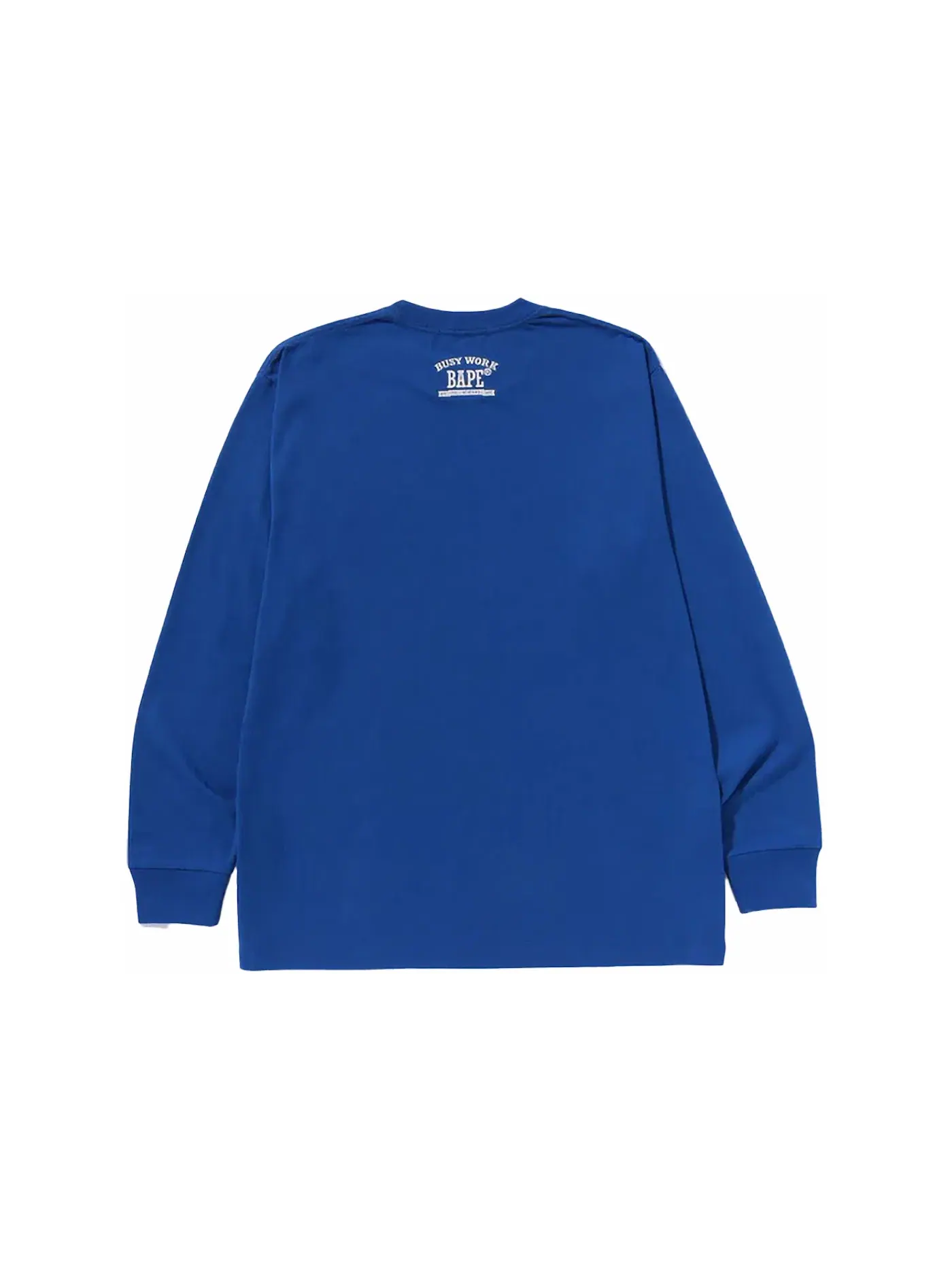 Мужская футболка с длинным рукавом Mad Face College BAPE — изображение 2 из 2, синий