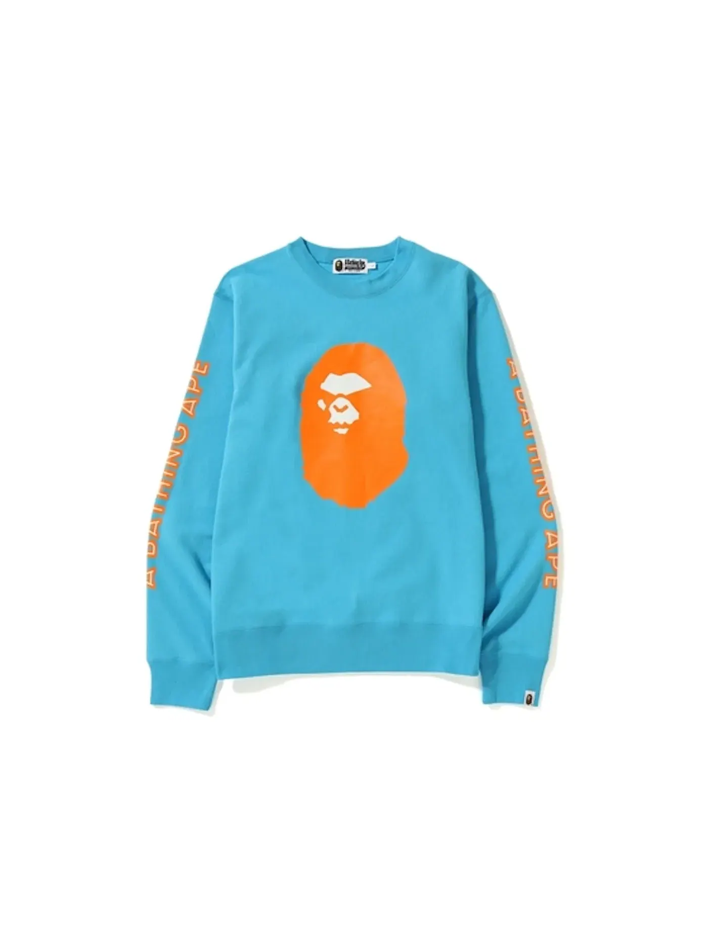 Мужской свитшот с принтом Mad Face BAPE, Sax — изображение 1 из 2