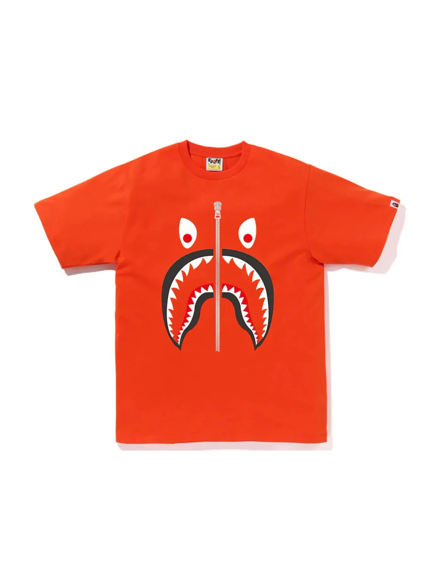Мужская футболка с принтом BAPE Mad Shark Tee BAPE — изображение 1 из 1, оранжевый