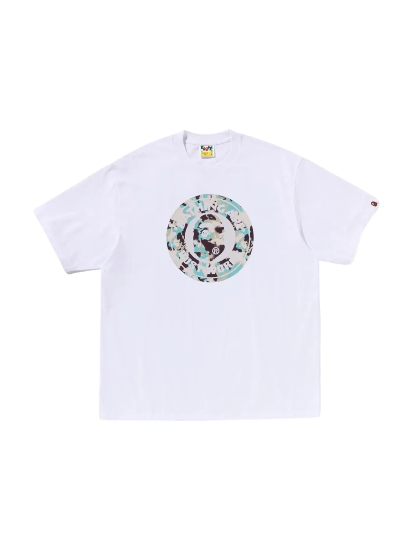 Мужская футболка свободного кроя BAPE Map Camo Busy Works Tee — изображение 1 из 1, белый