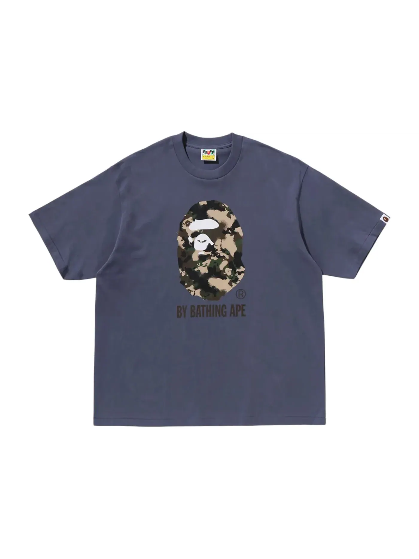 Мужская футболка свободного кроя BAPE Map Camo By Bathing Ape Tee — изображение 1 из 1, темно-серый