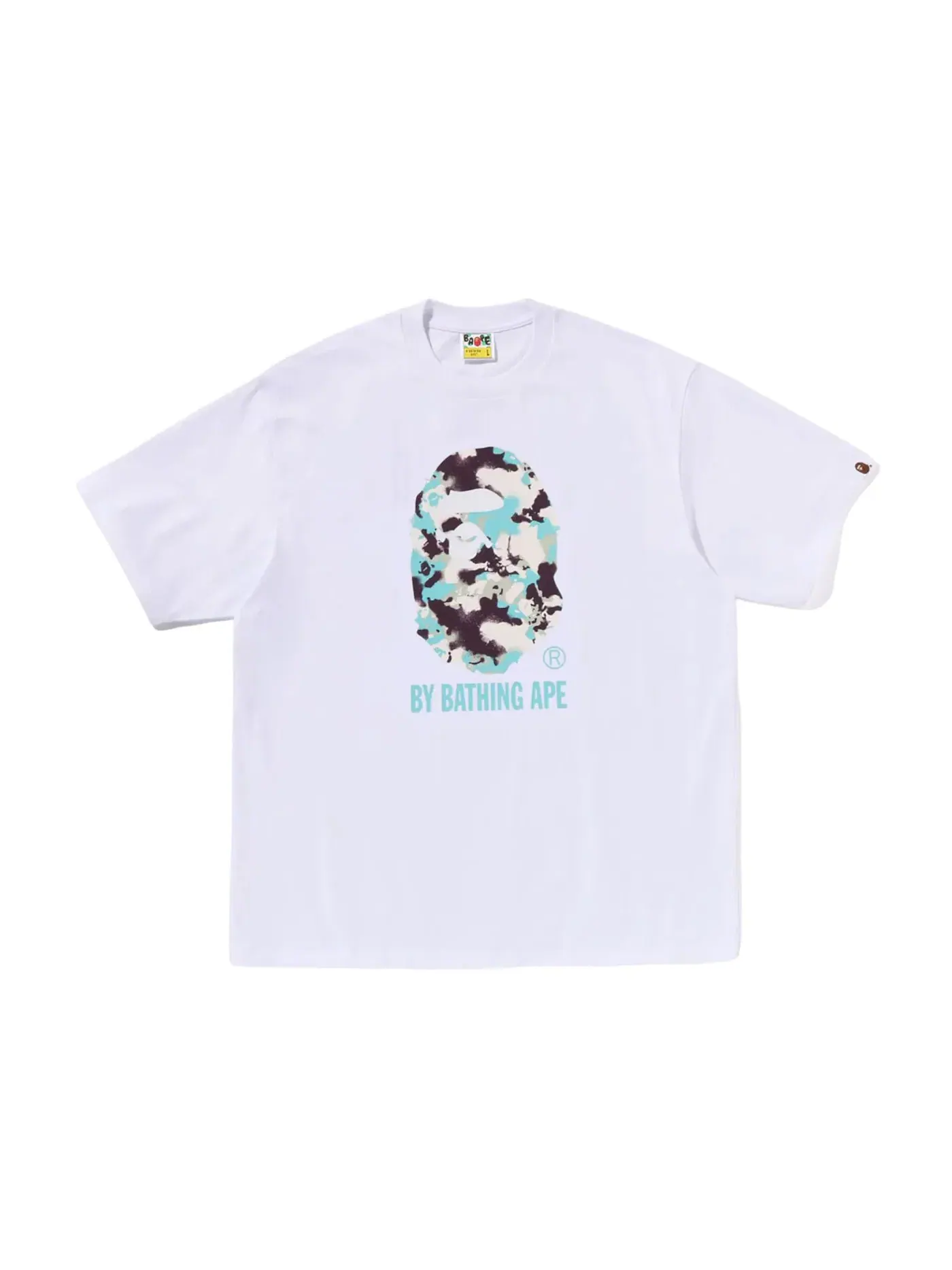 Мужская футболка с принтом BAPE Map Camo By Bathing Ape Relaxed Fit Tee BAPE — изображение 1 из 1, белый