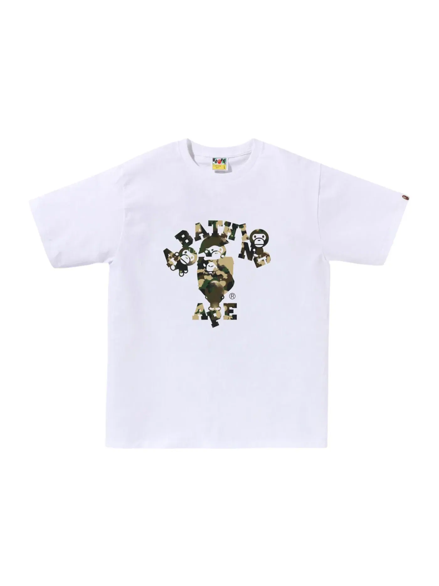 Мужская футболка с принтом Milo Tee BAPE — изображение 1 из 1, белый зеленый