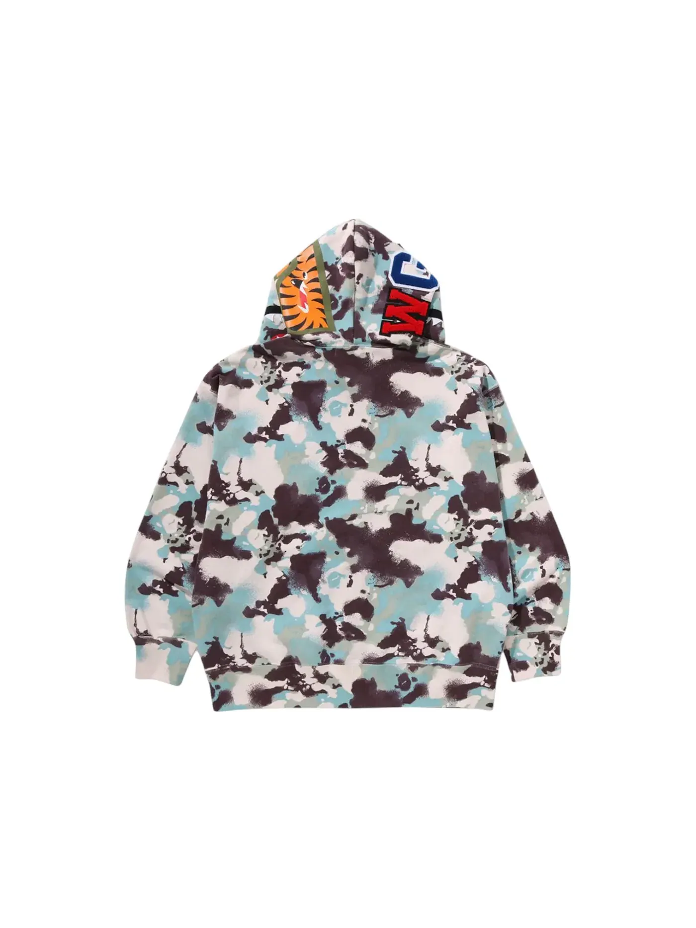 Мужская худи с принтом BAPE Map Camo Shark Full Zip — изображение 3 из 3, мульти