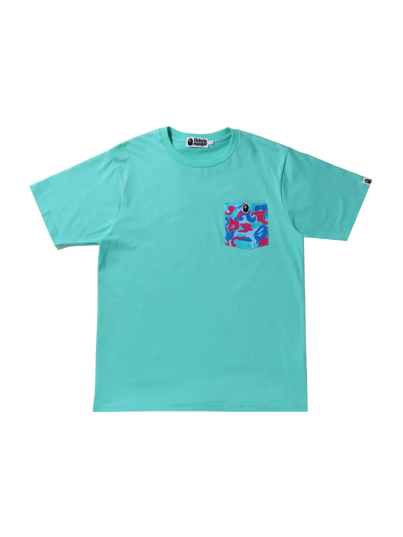 Мужская футболка с принтом Tee BAPE — изображение 1 из 2, зеленый
