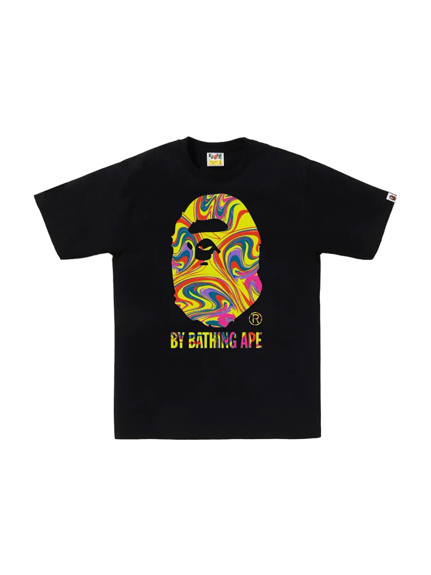 Мужская футболка Marbling By Bathing Ape BAPE — изображение 1 из 1, черный