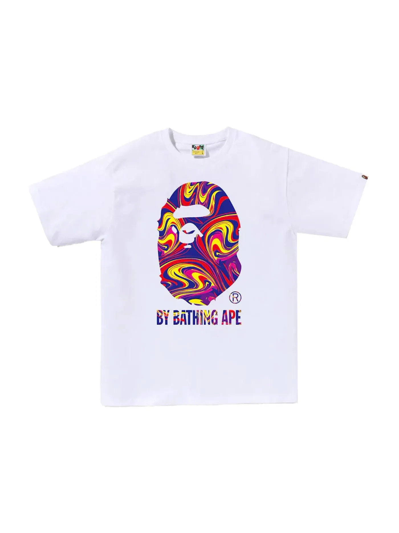 Мужская футболка с принтом Tee BAPE — изображение 1 из 1, белый