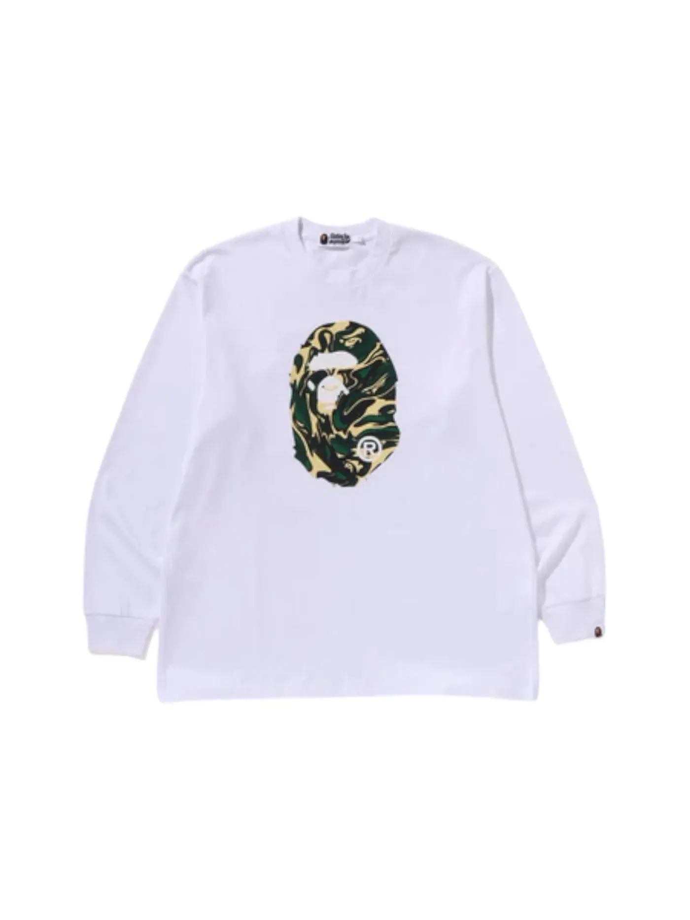 Мужская футболка свободного кроя с камуфляжным принтом BAPE Tee — изображение 1 из 1, белый