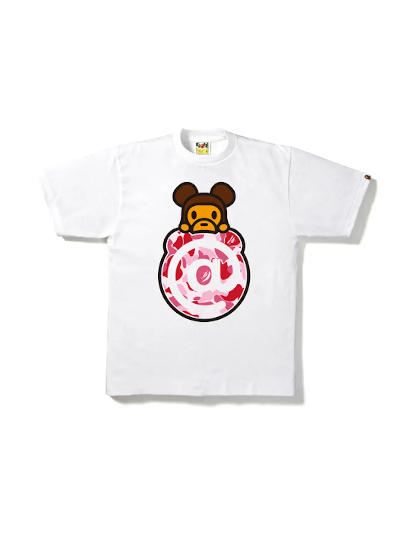 Мужская футболка с принтом BAPE Medicom Toy Beartee 2017 Baby Milo Tee — изображение 1 из 2, белый