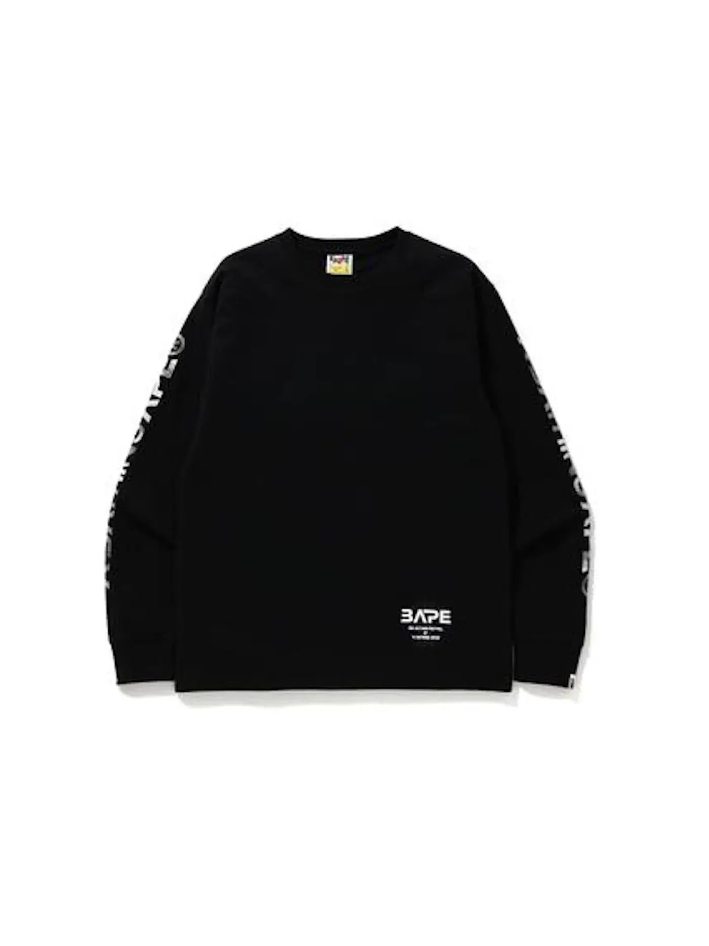Мужская футболка с длинным рукавом BAPE Tee — изображение 2 из 3, черный