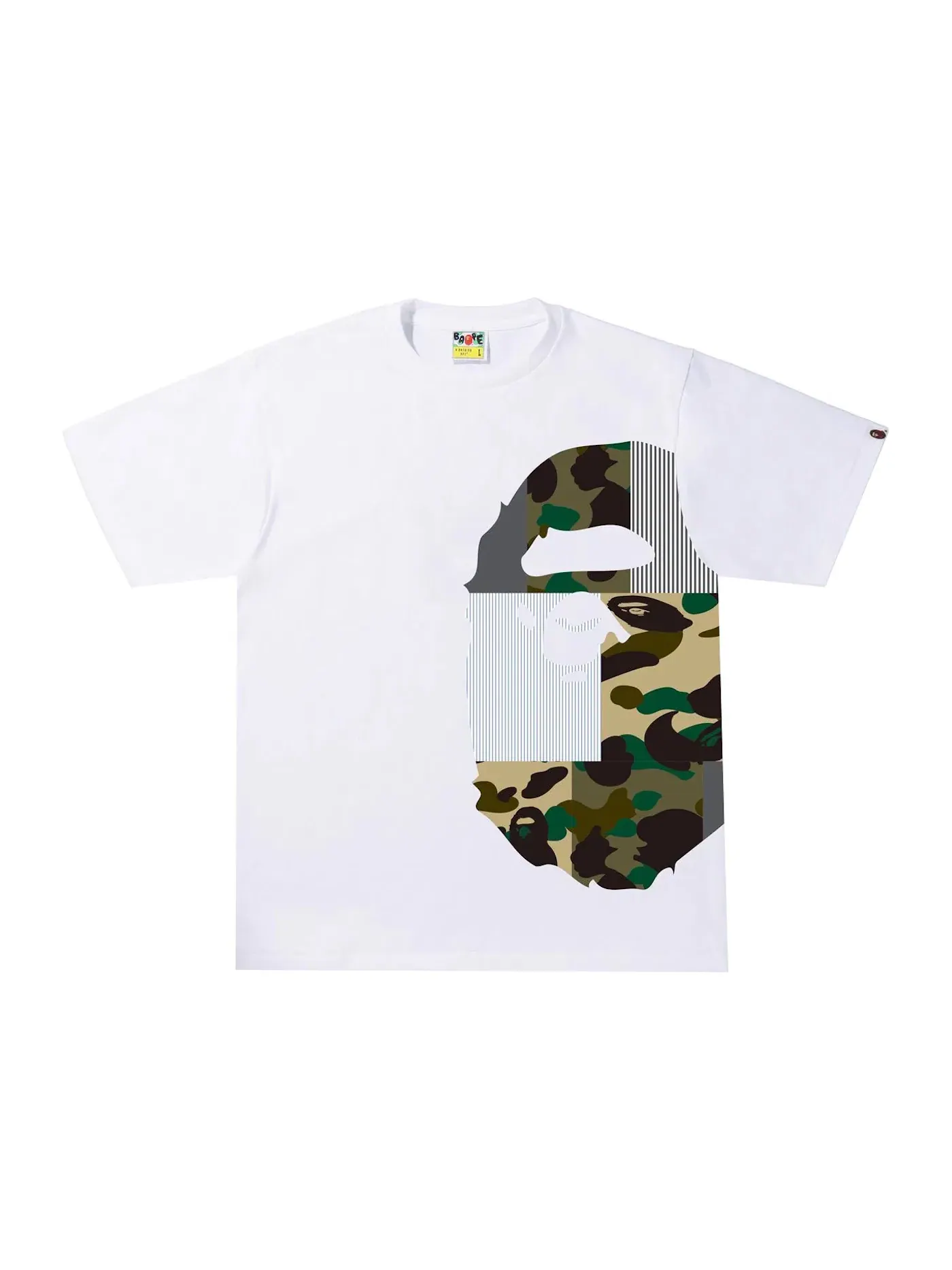 Мужская футболка с принтом BAPE Tee — изображение 1 из 2, белый
