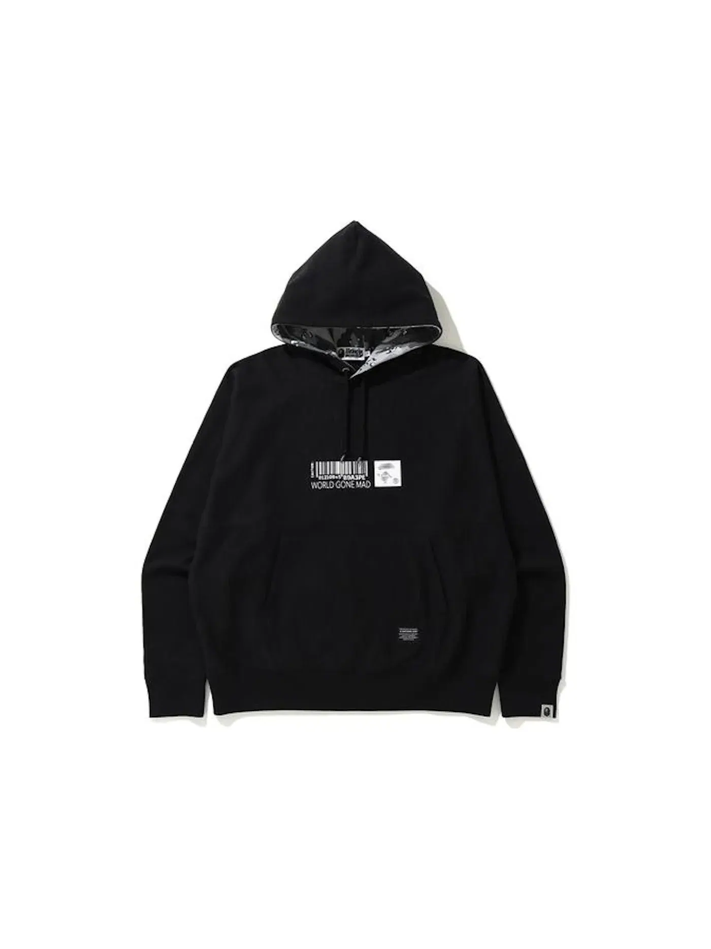 Мужской худи свободного кроя Military Loose Fit Pullover Hoodie BAPE — изображение 1 из 2, черный