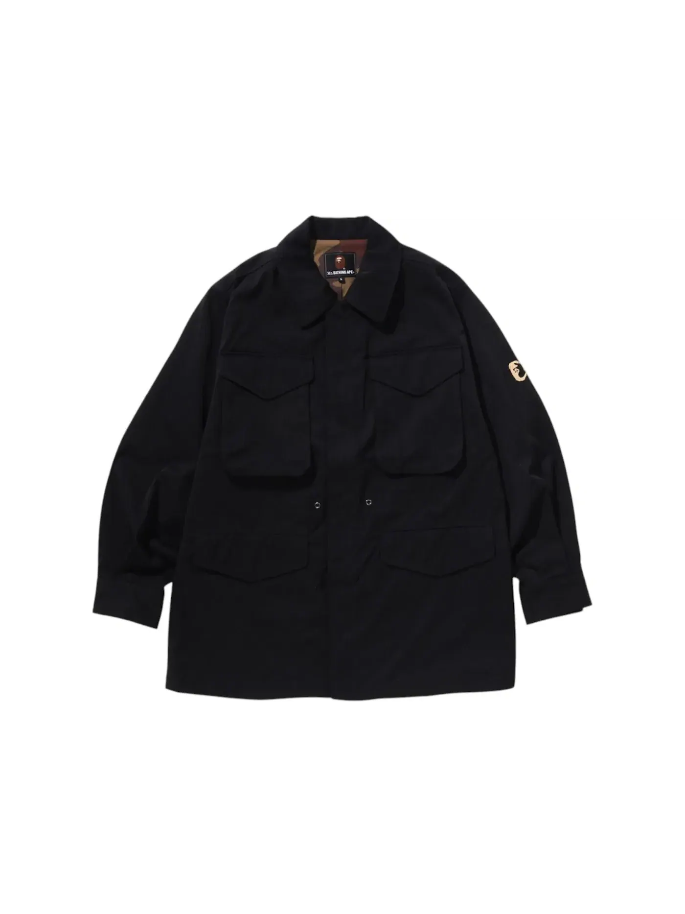 Мужская куртка-рубашка Military Shirt Jacket BAPE — изображение 1 из 2, черный