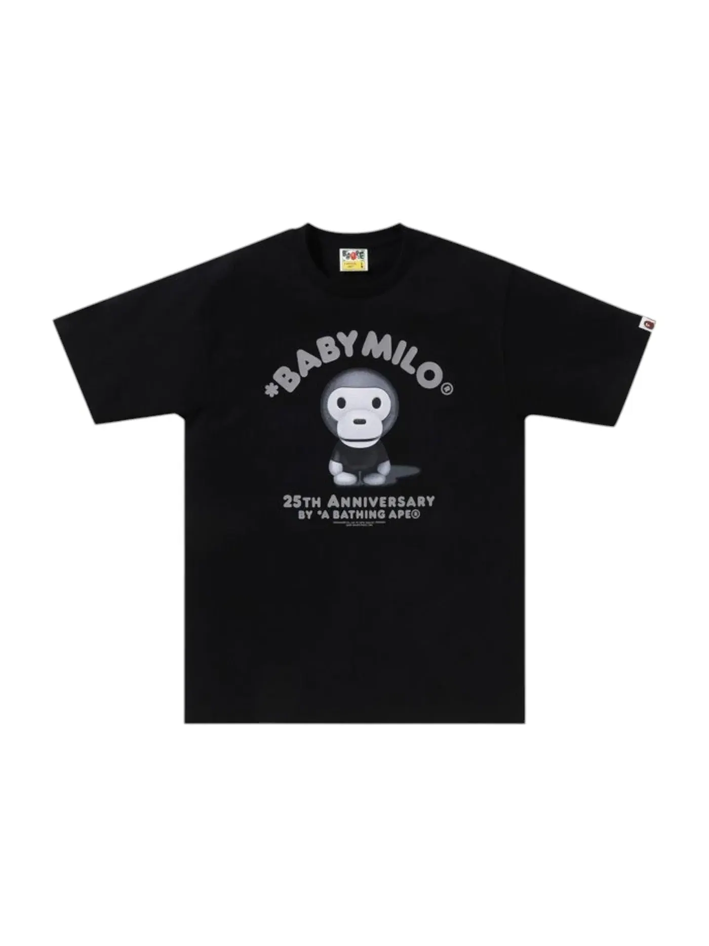 Мужская футболка с принтом BAPE Milo 25th Anniversary Photo Tee BAPE — изображение 1 из 1, черный