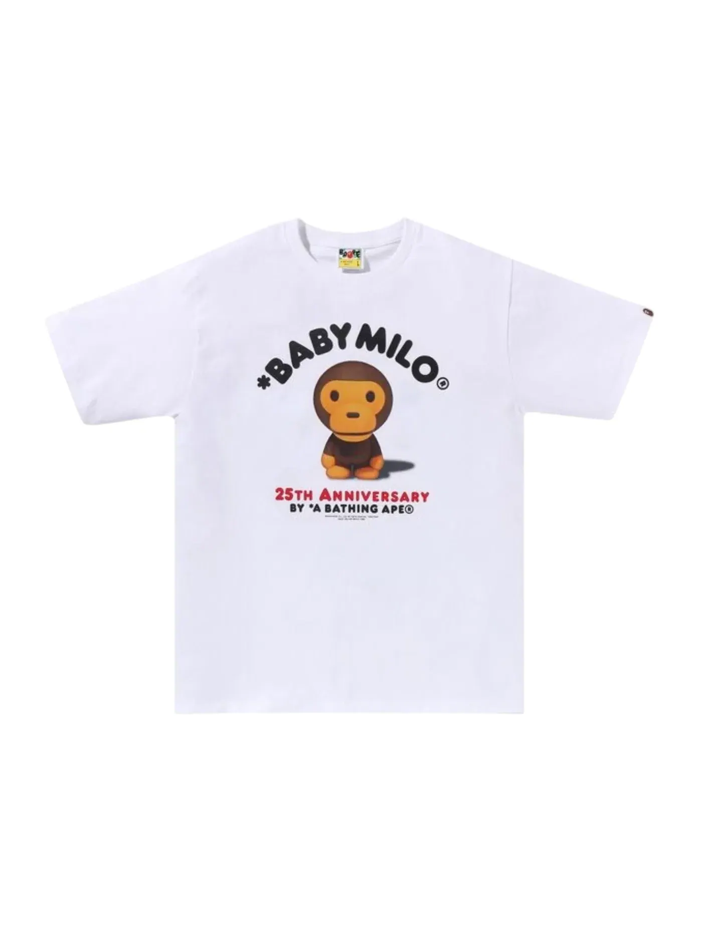 Мужская футболка с принтом Milo 25th Anniversary Photo Tee BAPE — изображение 1 из 1, белый