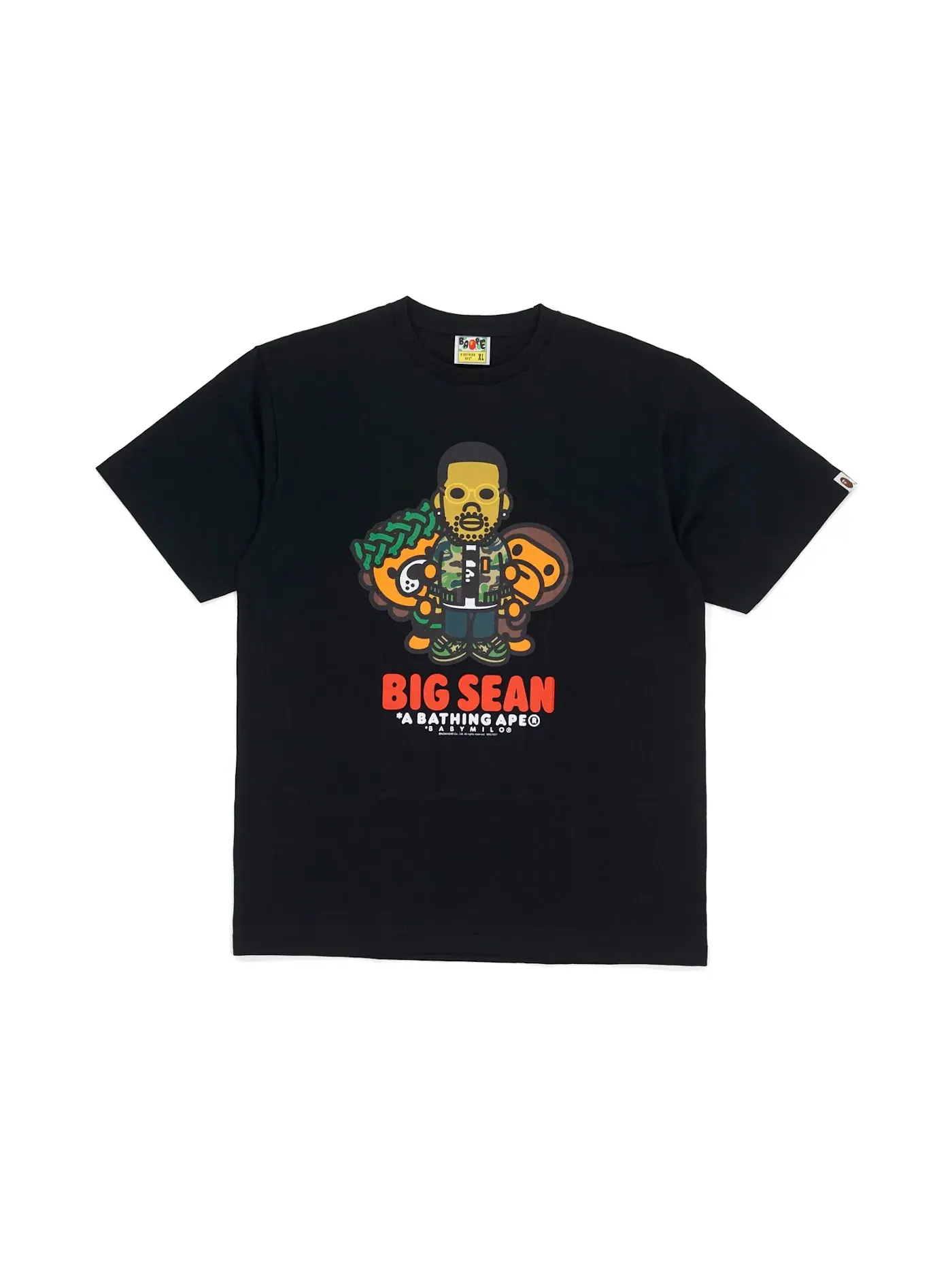 Мужская футболка с принтом Milo Big Sean Tee BAPE — изображение 1 из 2, черный