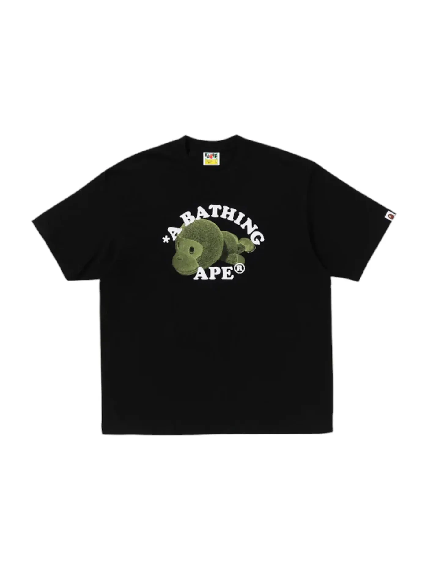Мужская футболка свободного кроя Milo College BAPE — изображение 1 из 1, черный