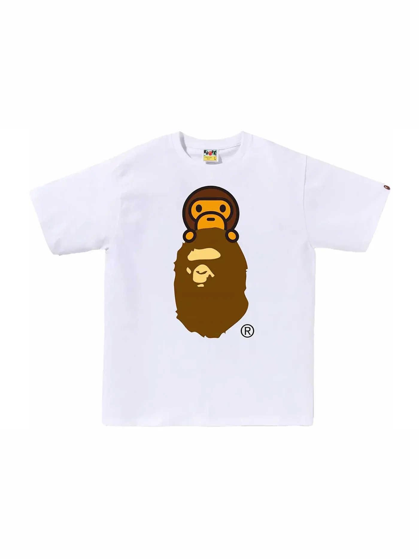 Мужская футболка с принтом Milo On Ape Head Tee BAPE — изображение 1 из 1, белый