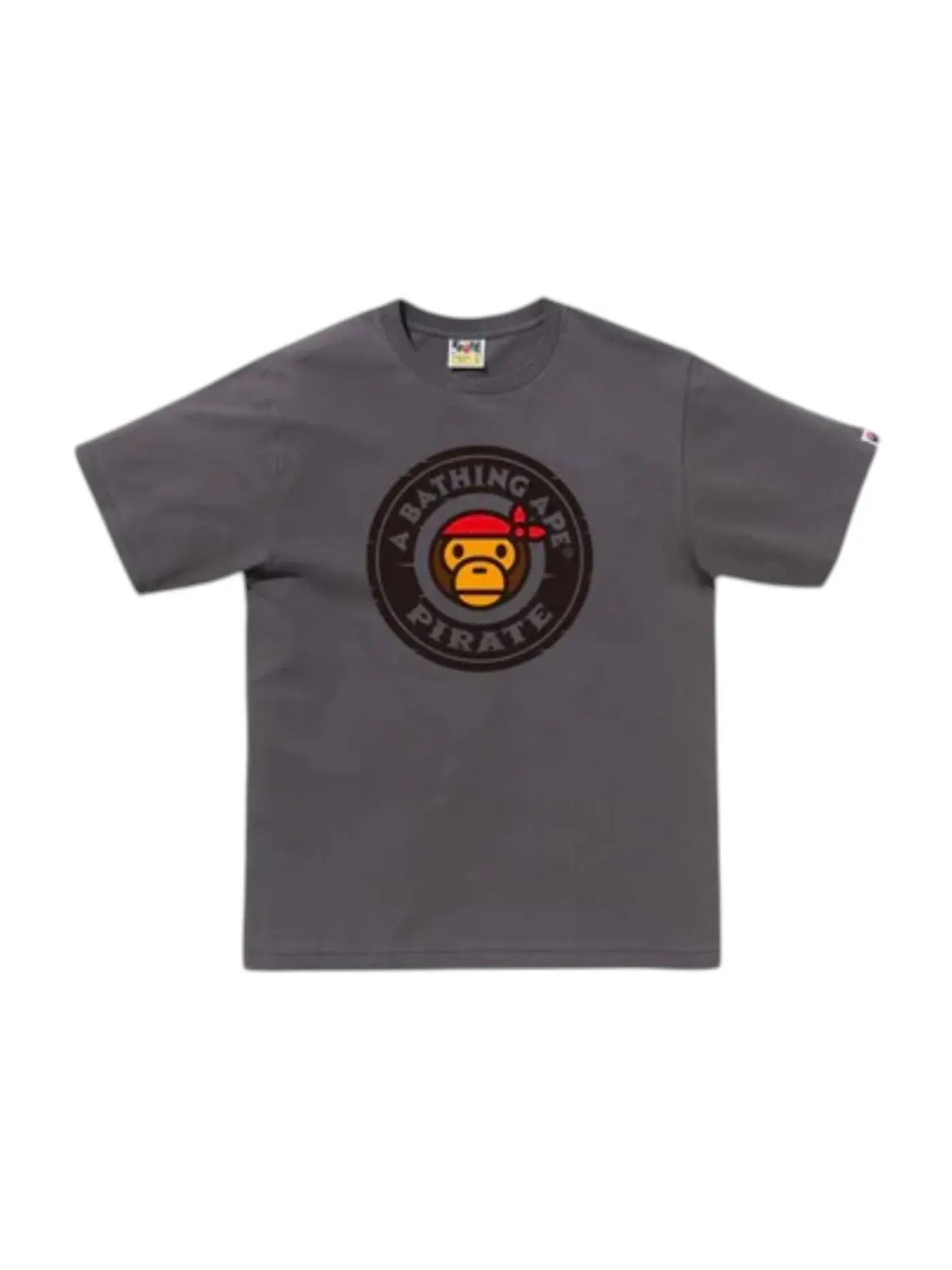 Мужская футболка с принтом BAPE Milo Pirate Tee — изображение 1 из 1, темно-серый