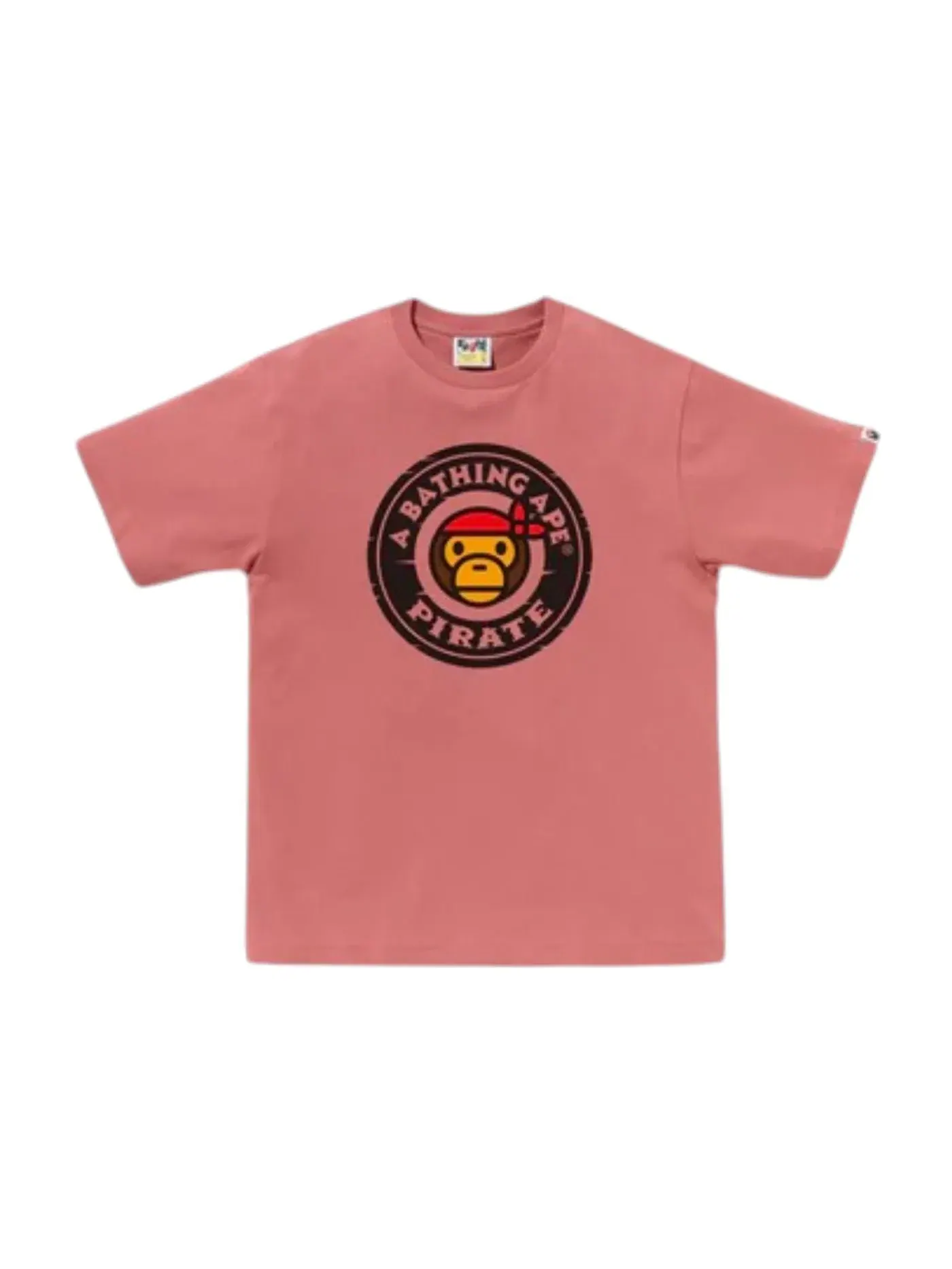 Мужская футболка с принтом Milo Pirate Tee BAPE — изображение 1 из 1, розовый