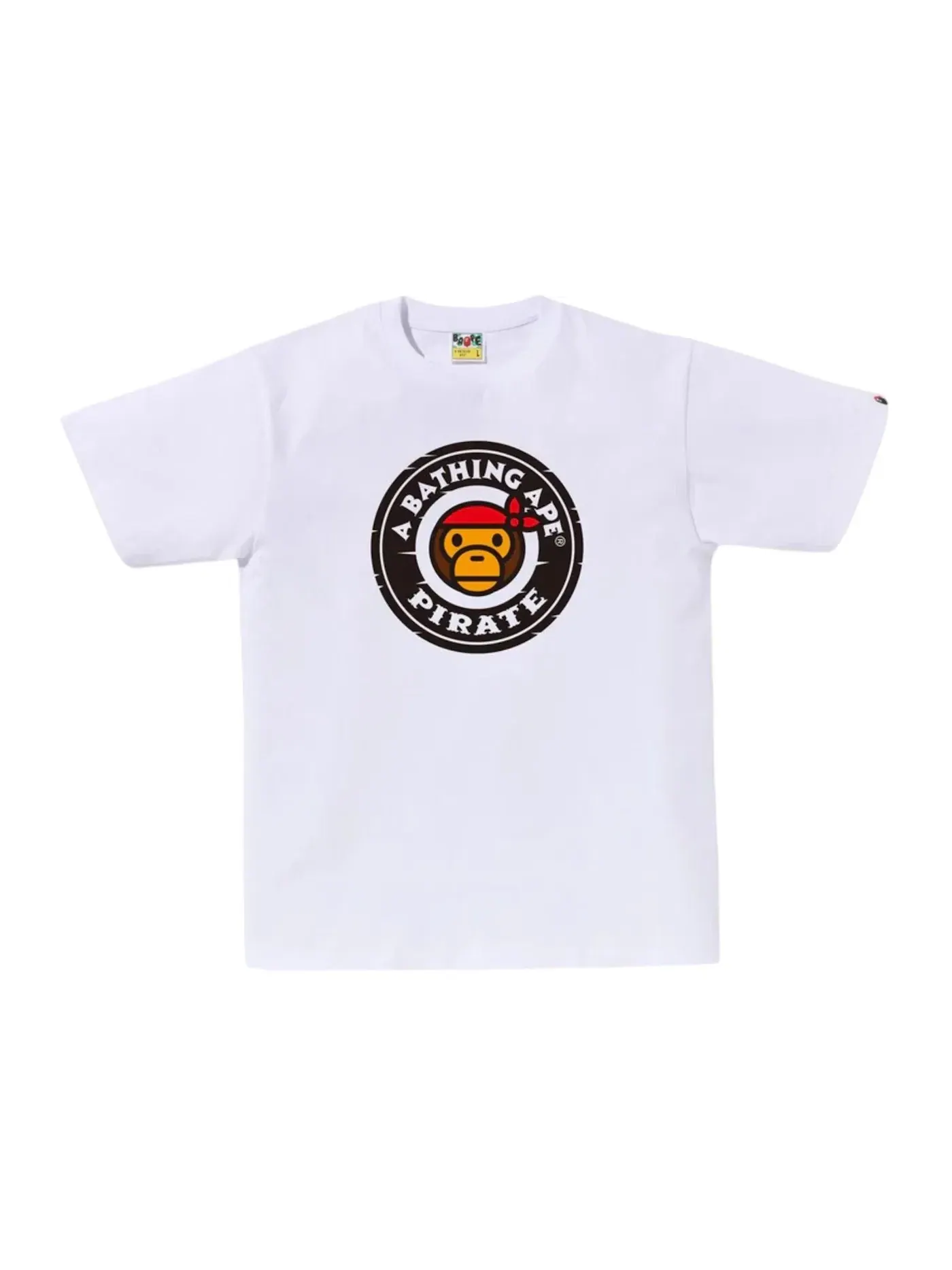 Мужская футболка с принтом Milo Pirate BAPE — изображение 1 из 1, белый