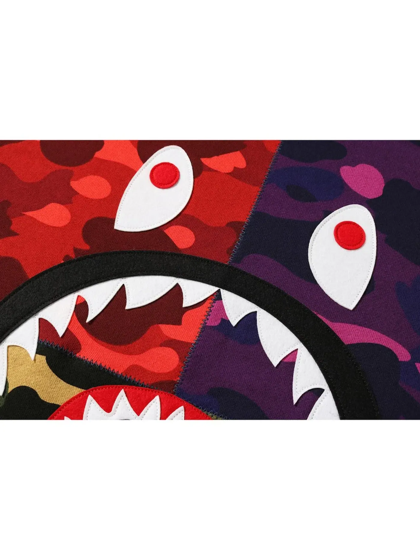 Мужской свитшот с принтом Mix Camo Shark Crazy BAPE — изображение 3 из 3, мульти