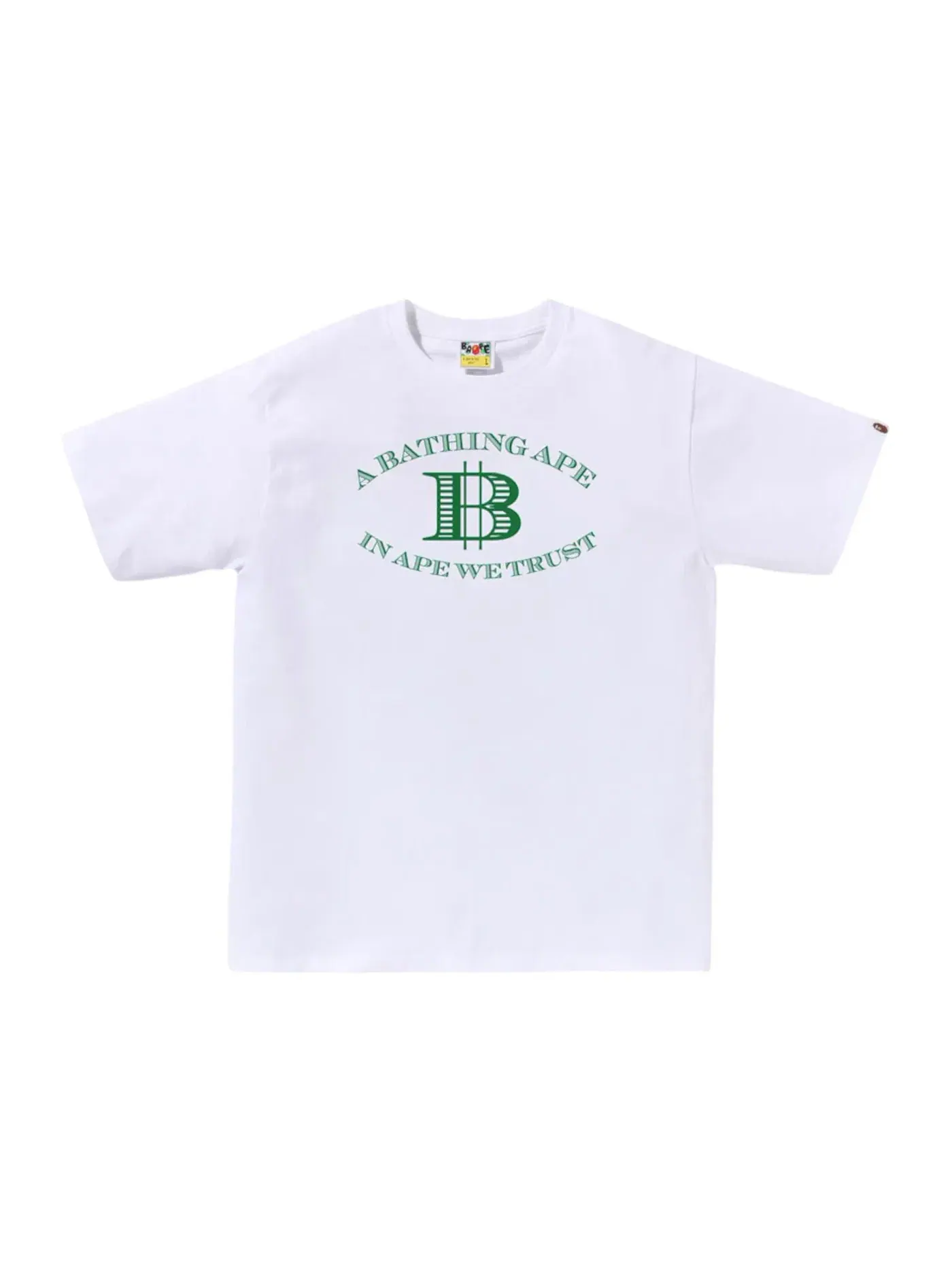 Мужская футболка с принтом BAPE Money B Logo Tee BAPE — изображение 1 из 1, белый