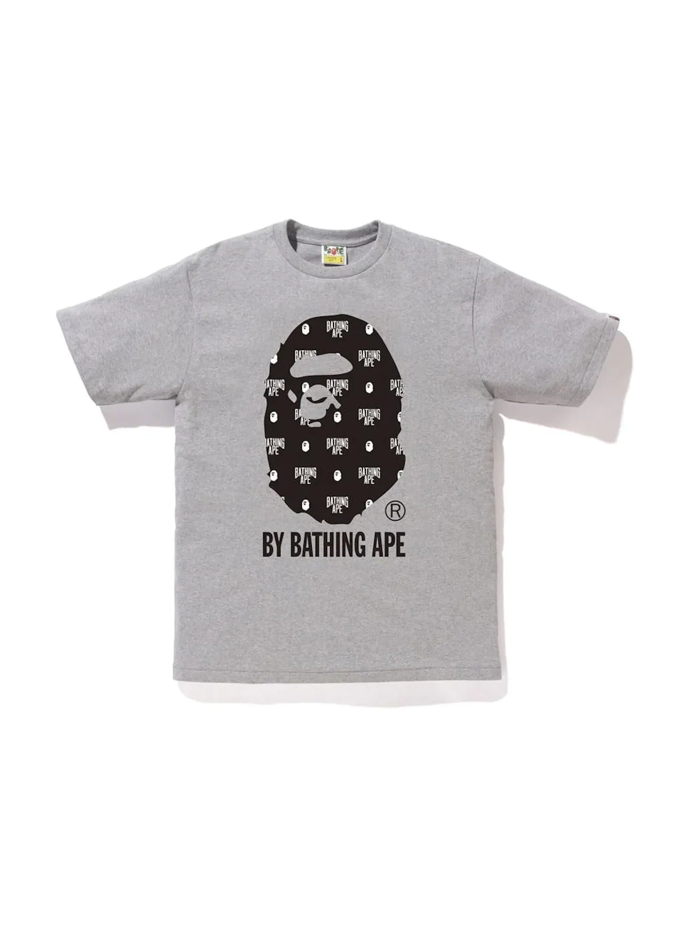 Мужская футболка с монограммой BAPE Monogram Bathing Tee BAPE — изображение 1 из 1, серый черный