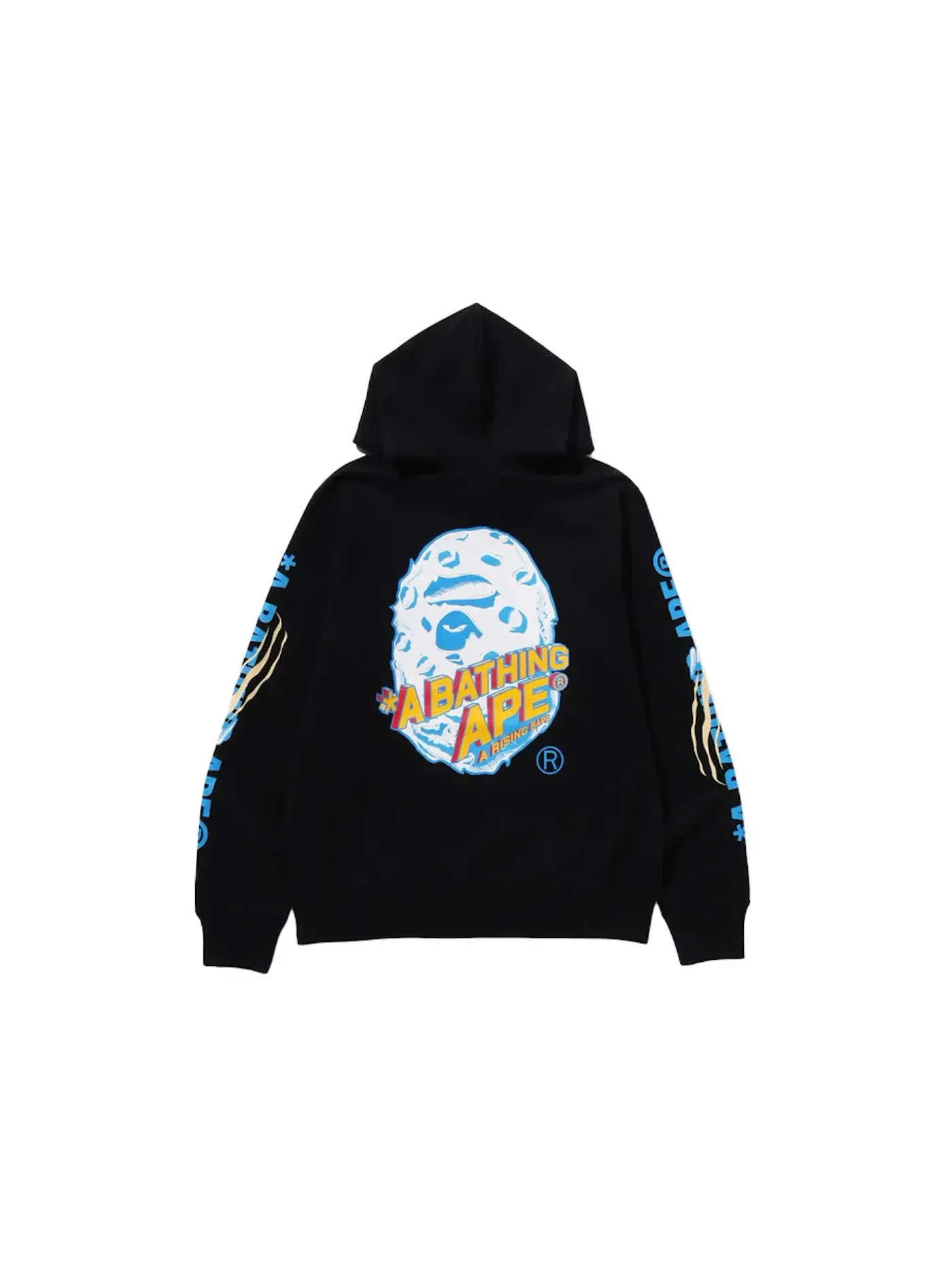 Мужской худи с принтом Moon Ape Head Hoodie BAPE — изображение 1 из 2, черный