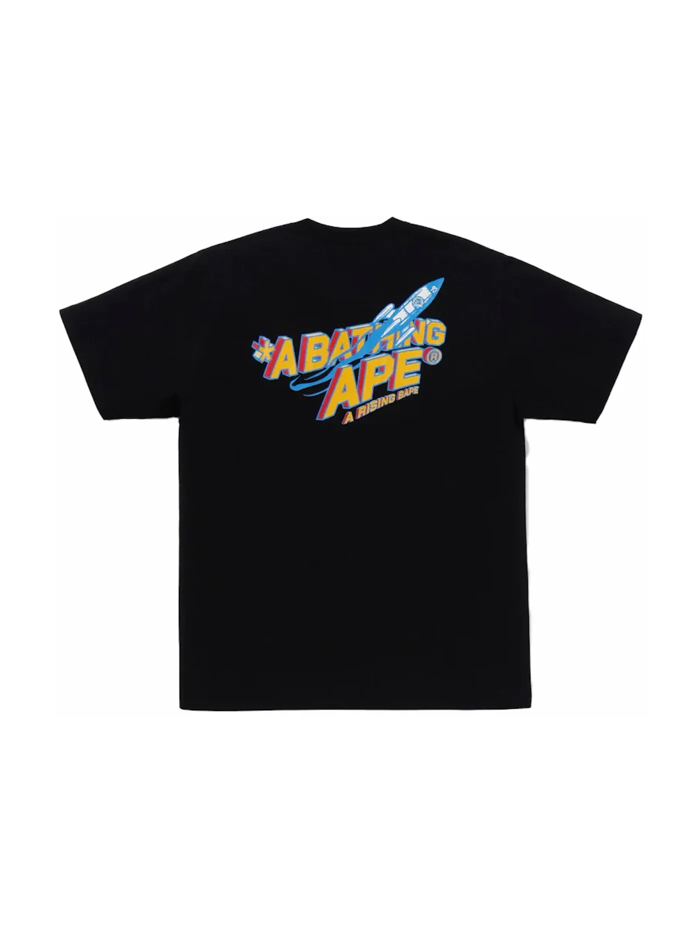 Мужская футболка с принтом BAPE Moon Ape Head Tee — изображение 2 из 2, черный