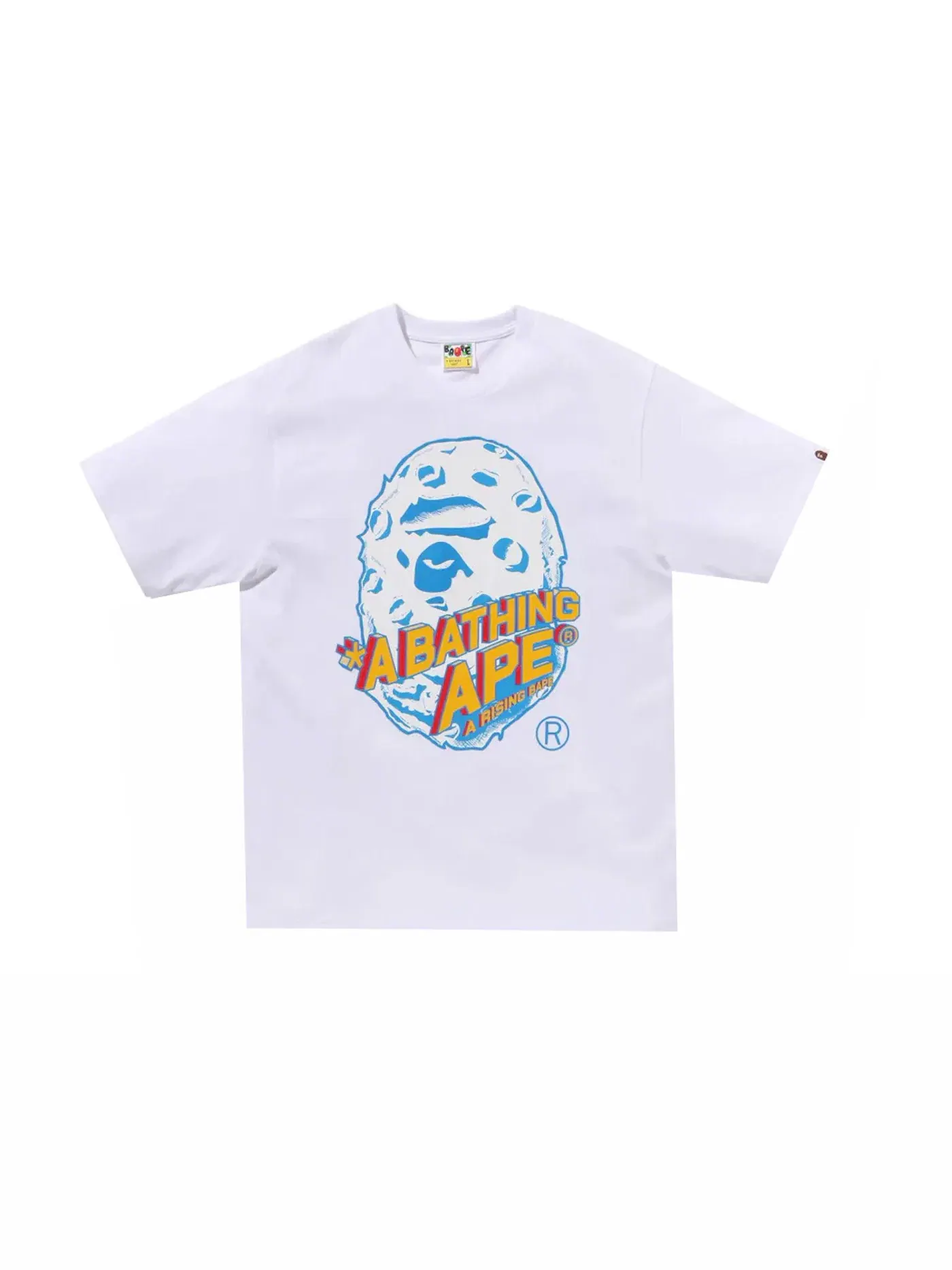 Мужская футболка с принтом Moon Ape Head BAPE — изображение 1 из 2, белый