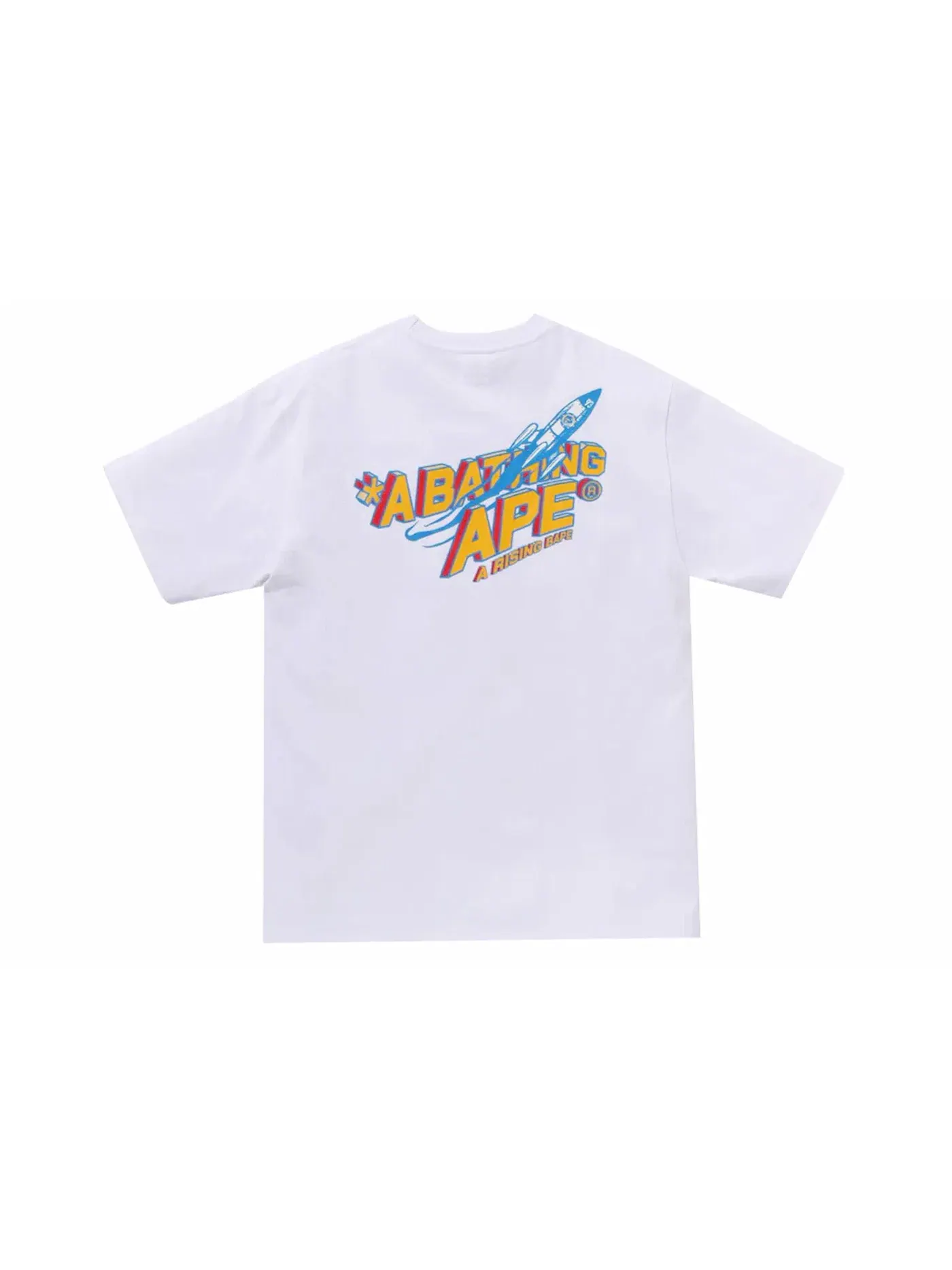 Мужская футболка с принтом Moon Ape Head BAPE — изображение 2 из 2, белый
