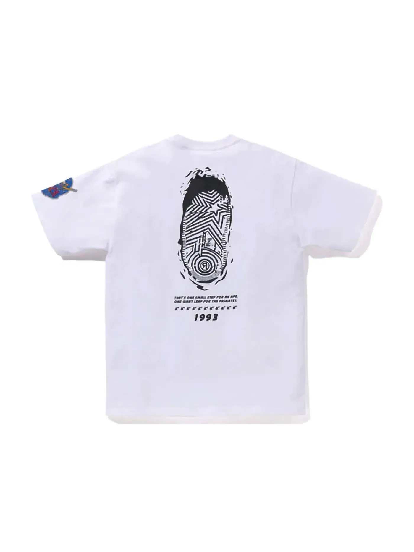 Мужская футболка с принтом Moon Landing BAPE — изображение 2 из 2, белый