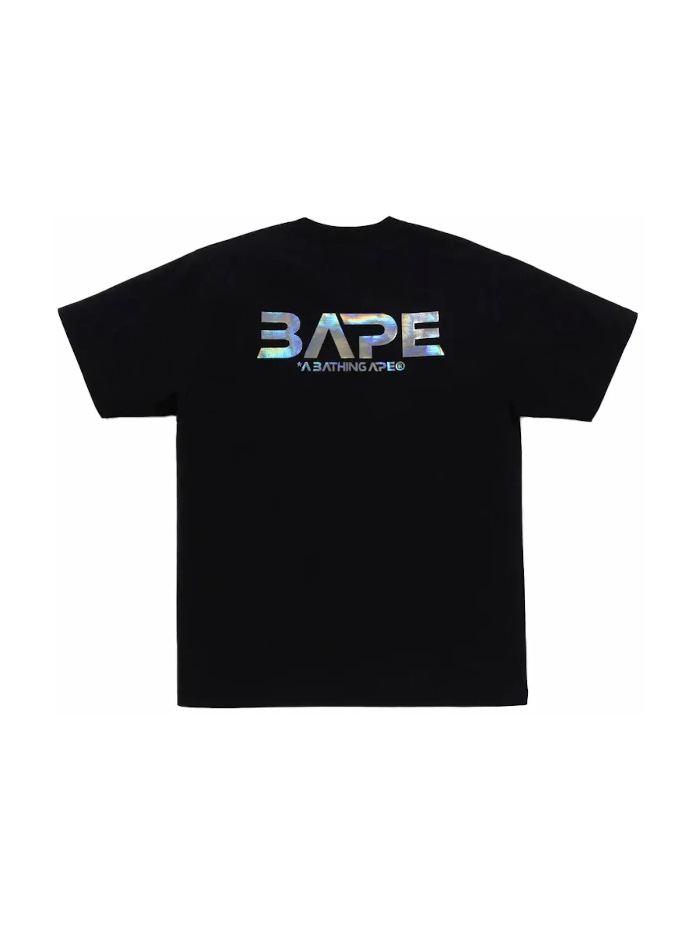 Мужская футболка с принтом Moon Photo Ape Head BAPE — изображение 2 из 2, черный