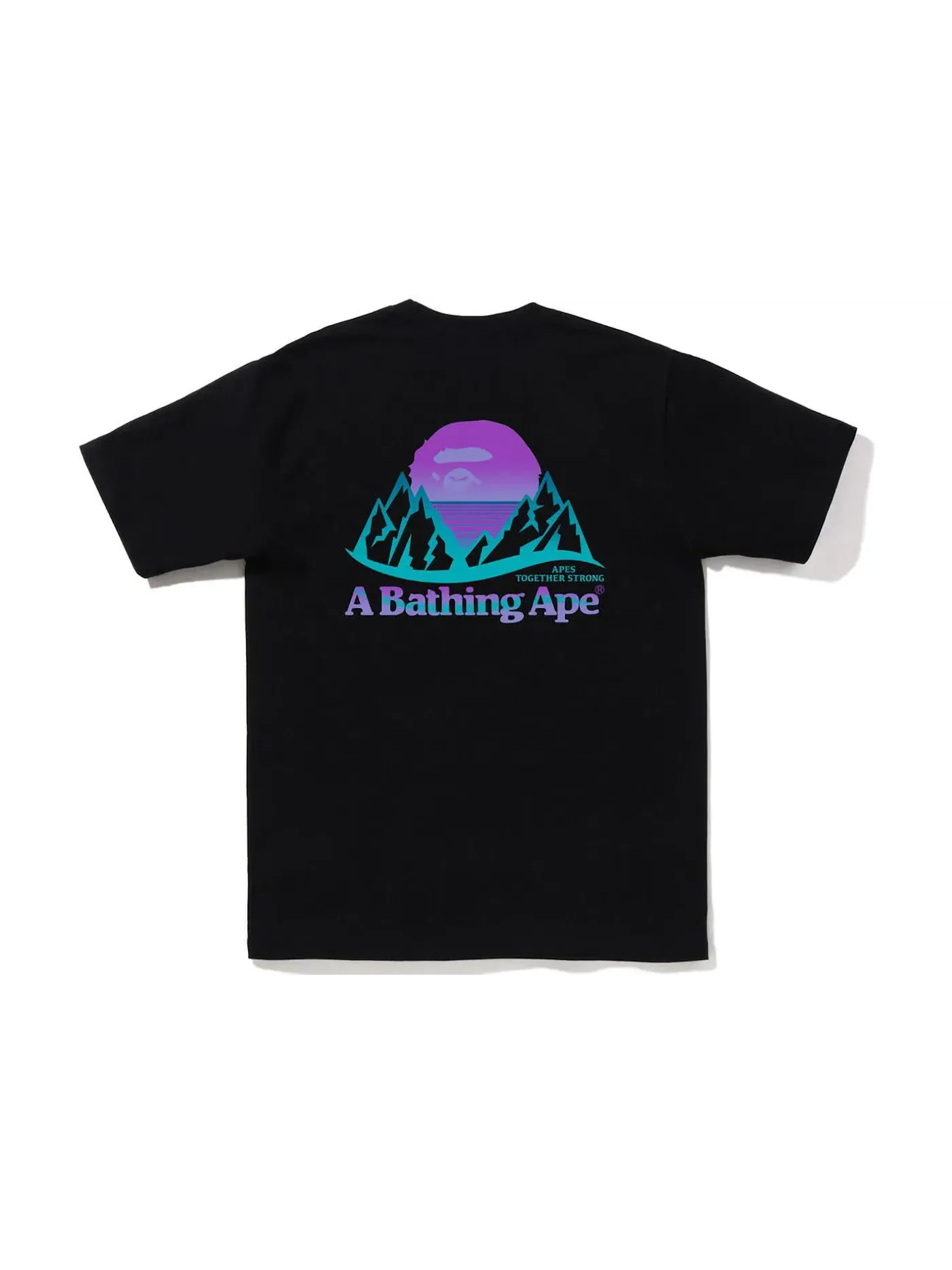 Мужская футболка с принтом BAPE Mountain Tee (2022) — изображение 2 из 2, черный