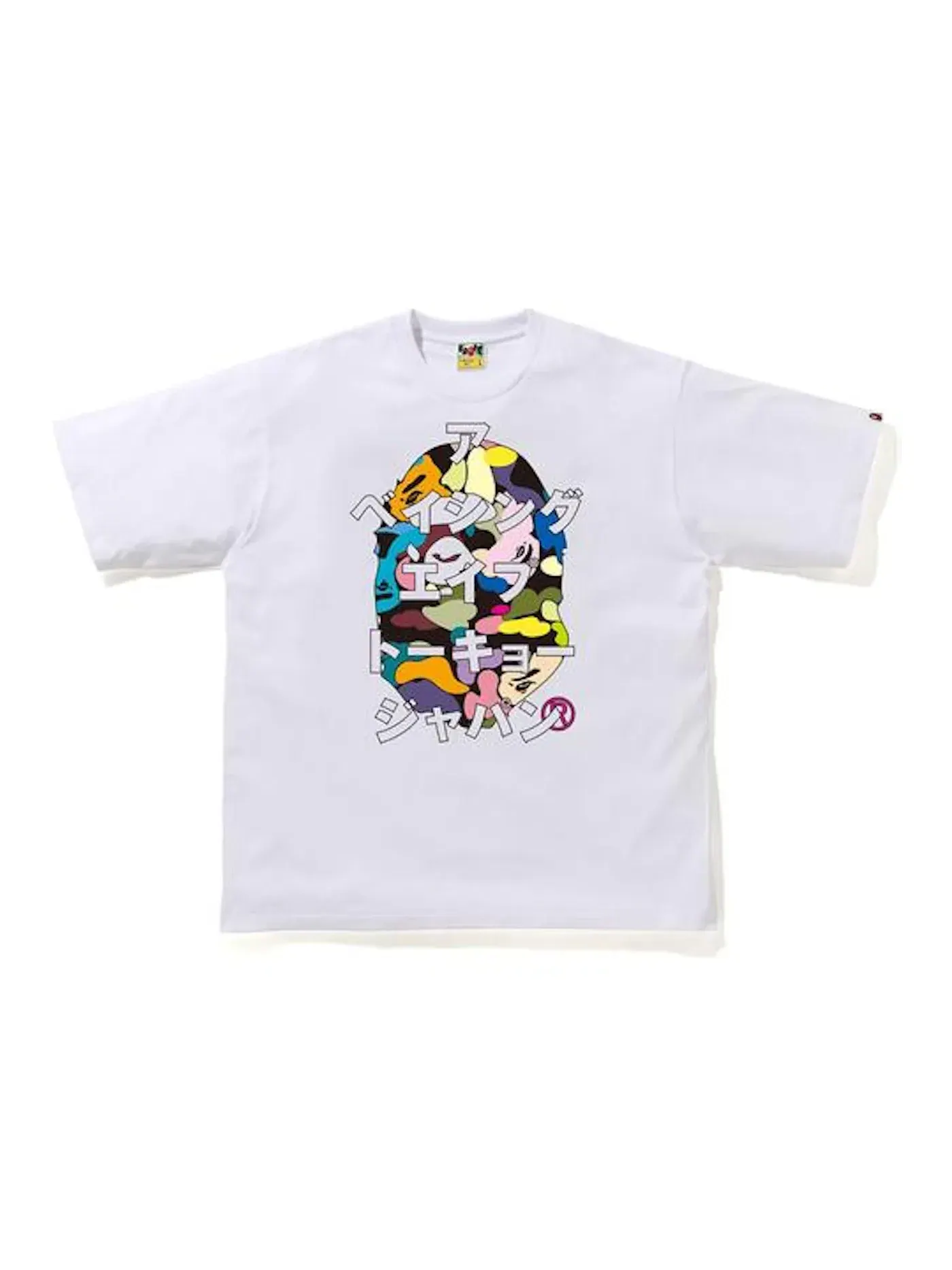 Мужская футболка с принтом BAPE Tee BAPE — изображение 1 из 1, белый