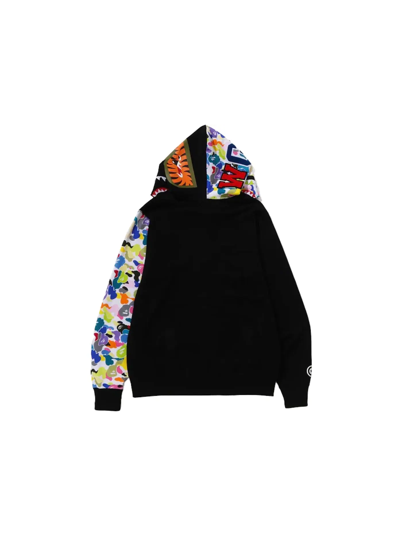 Мужская худи с принтом Full Zip Hoodie BAPE — изображение 3 из 3, черный