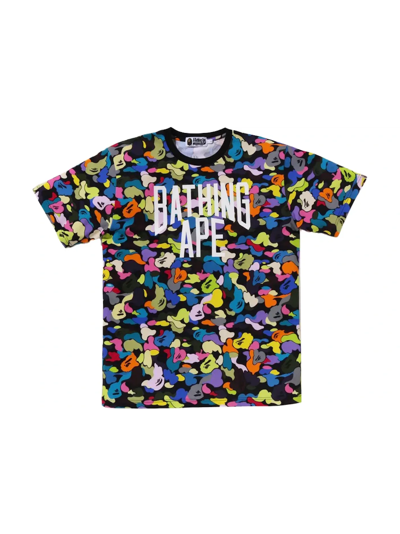 Мужская футболка с принтом BAPE Multi Camo NYC Logo Tee BAPE — изображение 1 из 2, мульти/черный