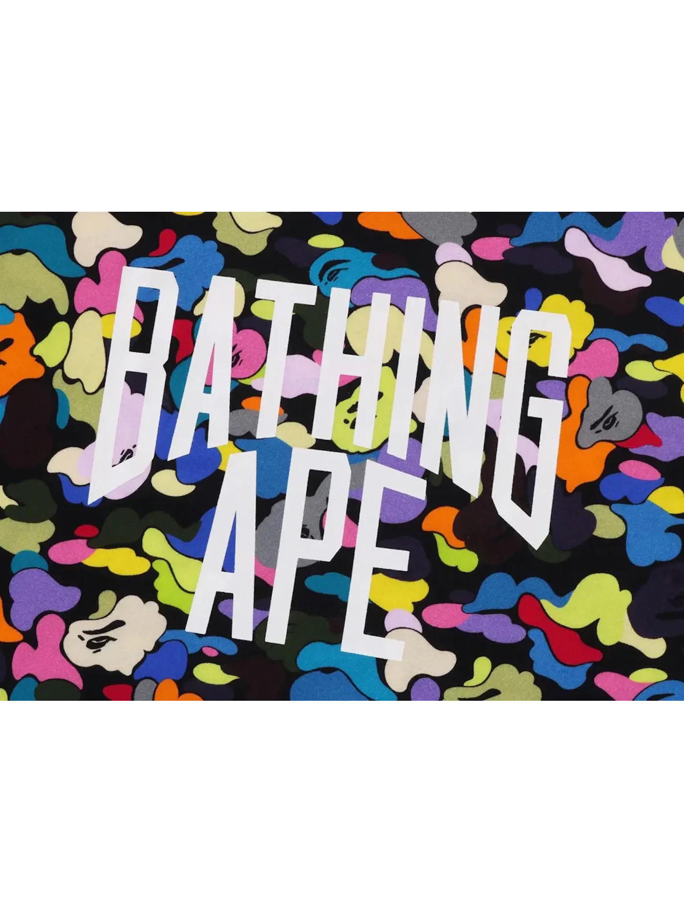 Мужская футболка с принтом BAPE Multi Camo NYC Logo Tee BAPE — изображение 2 из 2, мульти/черный