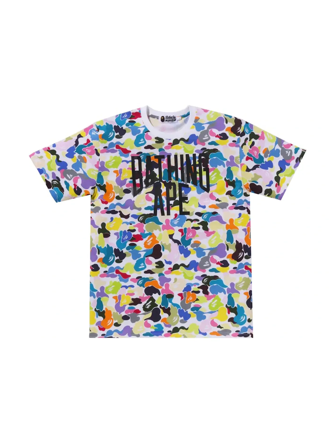 Мужская футболка с принтом BAPE Multi Camo NYC Logo Tee BAPE — изображение 1 из 2, мульти белый