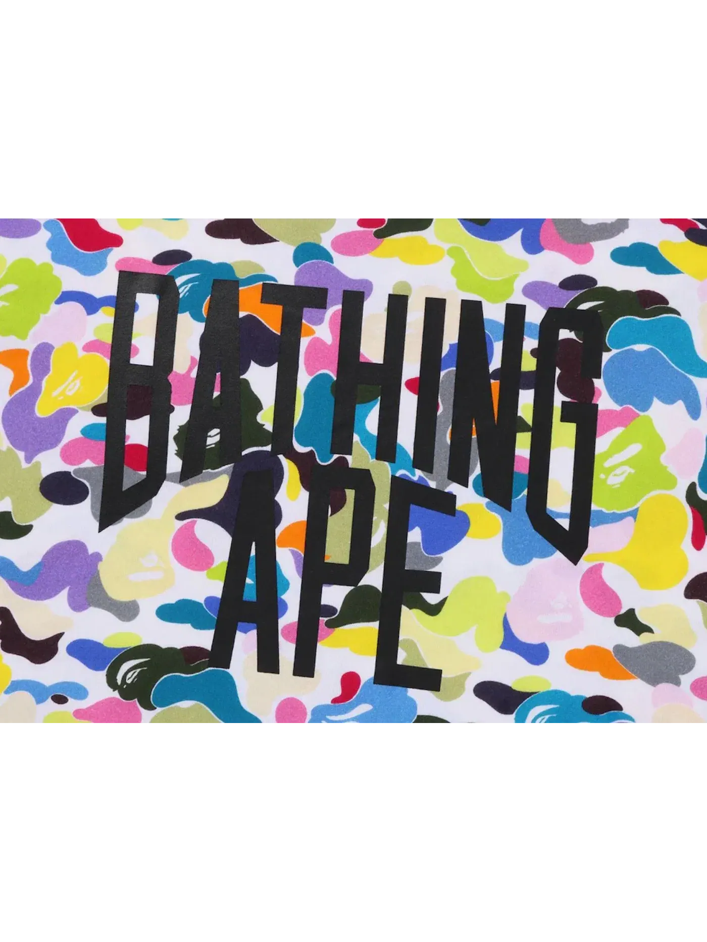 Мужская футболка с принтом BAPE Multi Camo NYC Logo Tee BAPE — изображение 2 из 2, мульти белый