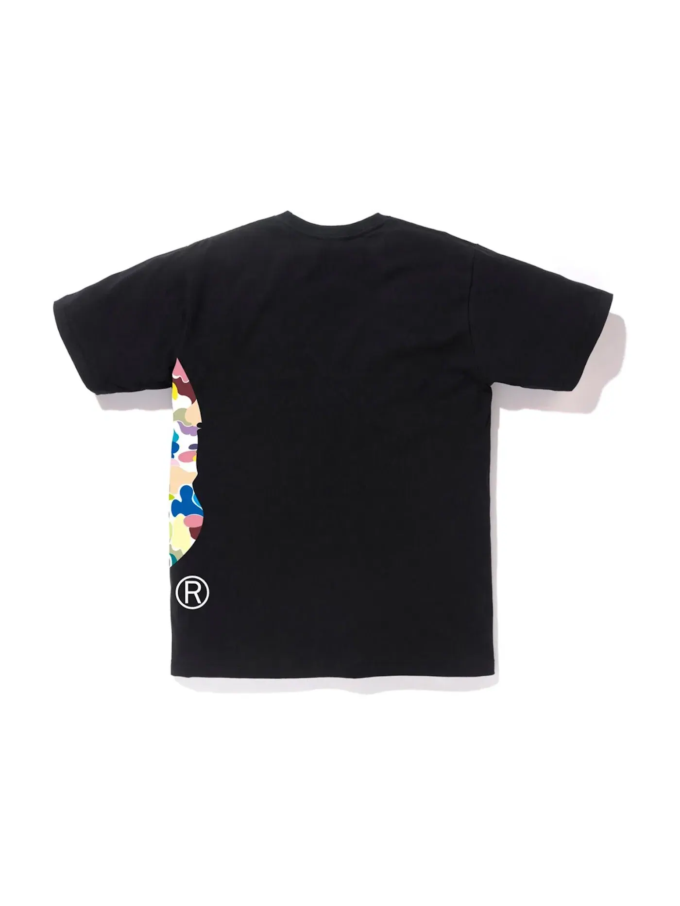 Мужская футболка с принтом BAPE Multi Camo Side Big Ape Head Tee — изображение 2 из 2, черный