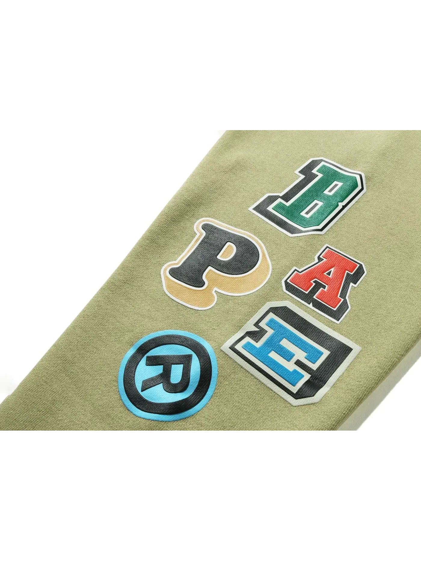 Мужской пуловер с капюшоном свободного кроя BAPE — изображение 2 из 2, бежевый