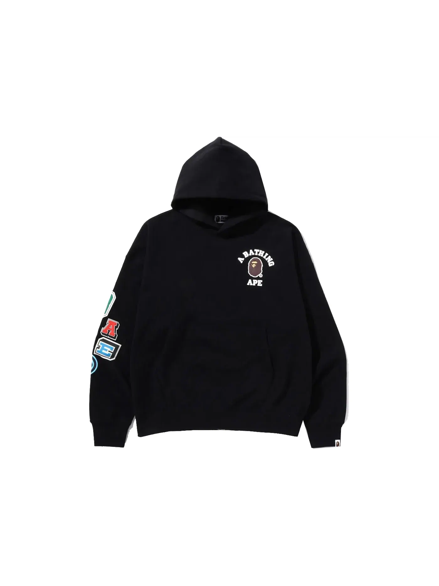 Мужской пуловер-худи свободного кроя BAPE — изображение 1 из 2, черный
