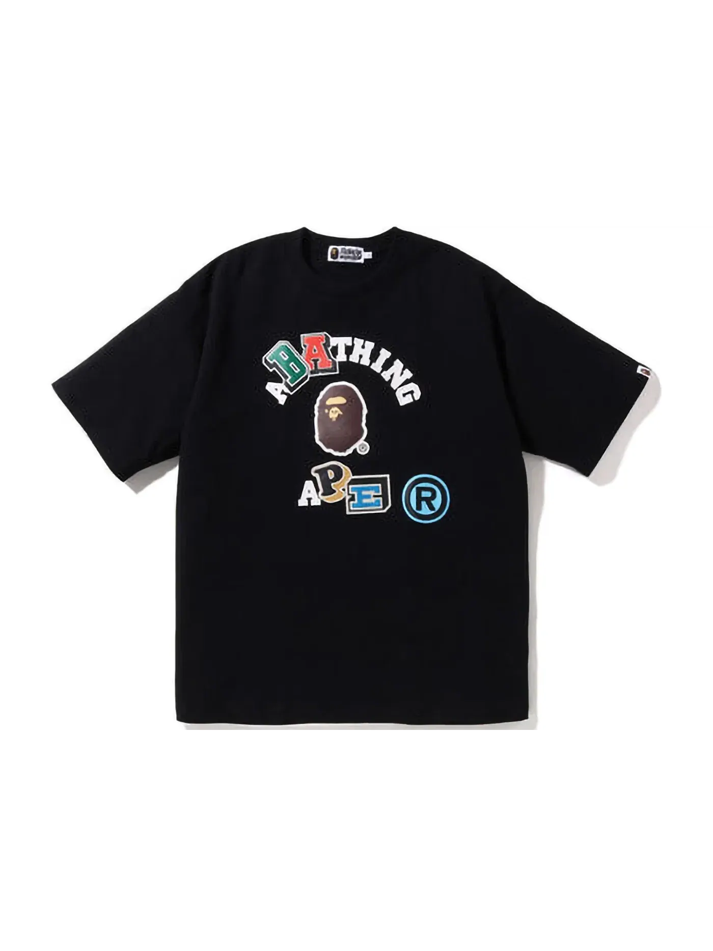 Мужская футболка с принтом BAPE Tee BAPE — изображение 1 из 1, черный