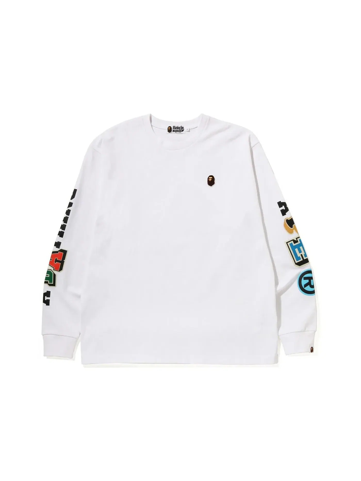 Мужская футболка с длинным рукавом BAPE L/S Tee — изображение 1 из 3, белый