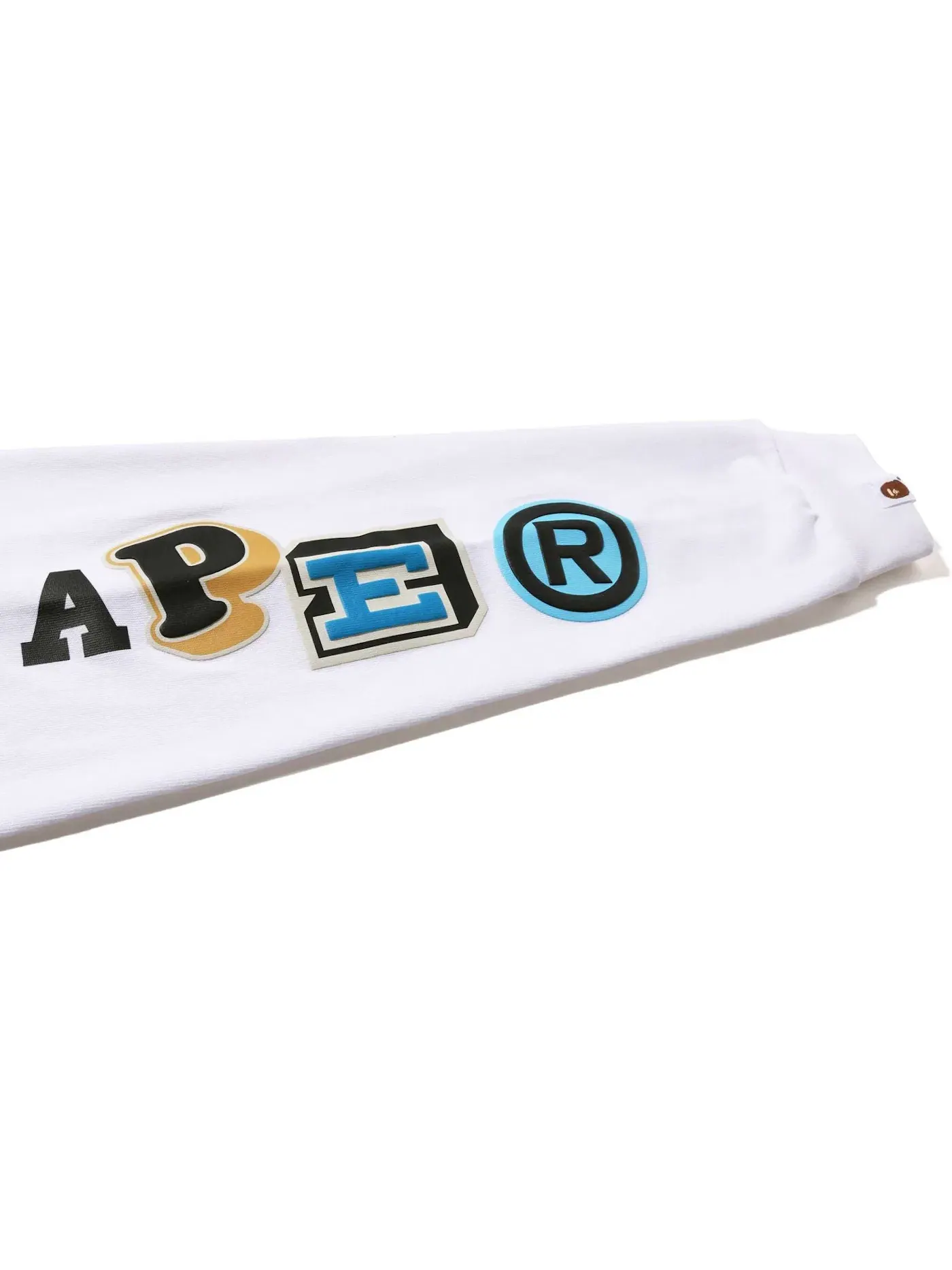 Мужская футболка с длинным рукавом BAPE L/S Tee — изображение 3 из 3, белый
