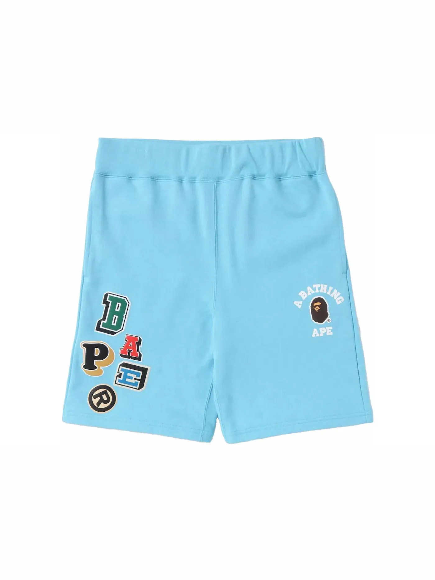 Мужские шорты с принтом Multi Fonts BAPE, Sax — изображение 1 из 2