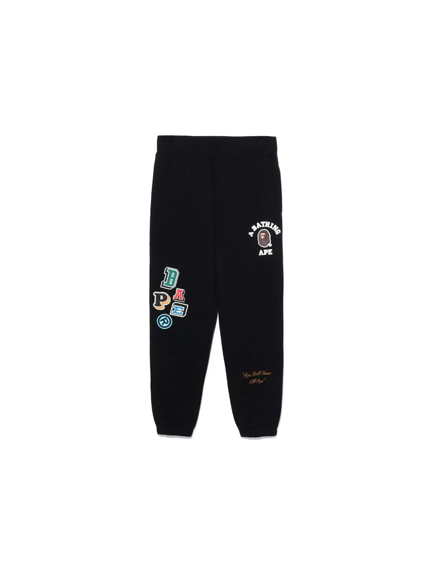 Мужские спортивные штаны с принтом BAPE Sweatpants — изображение 1 из 1, черный