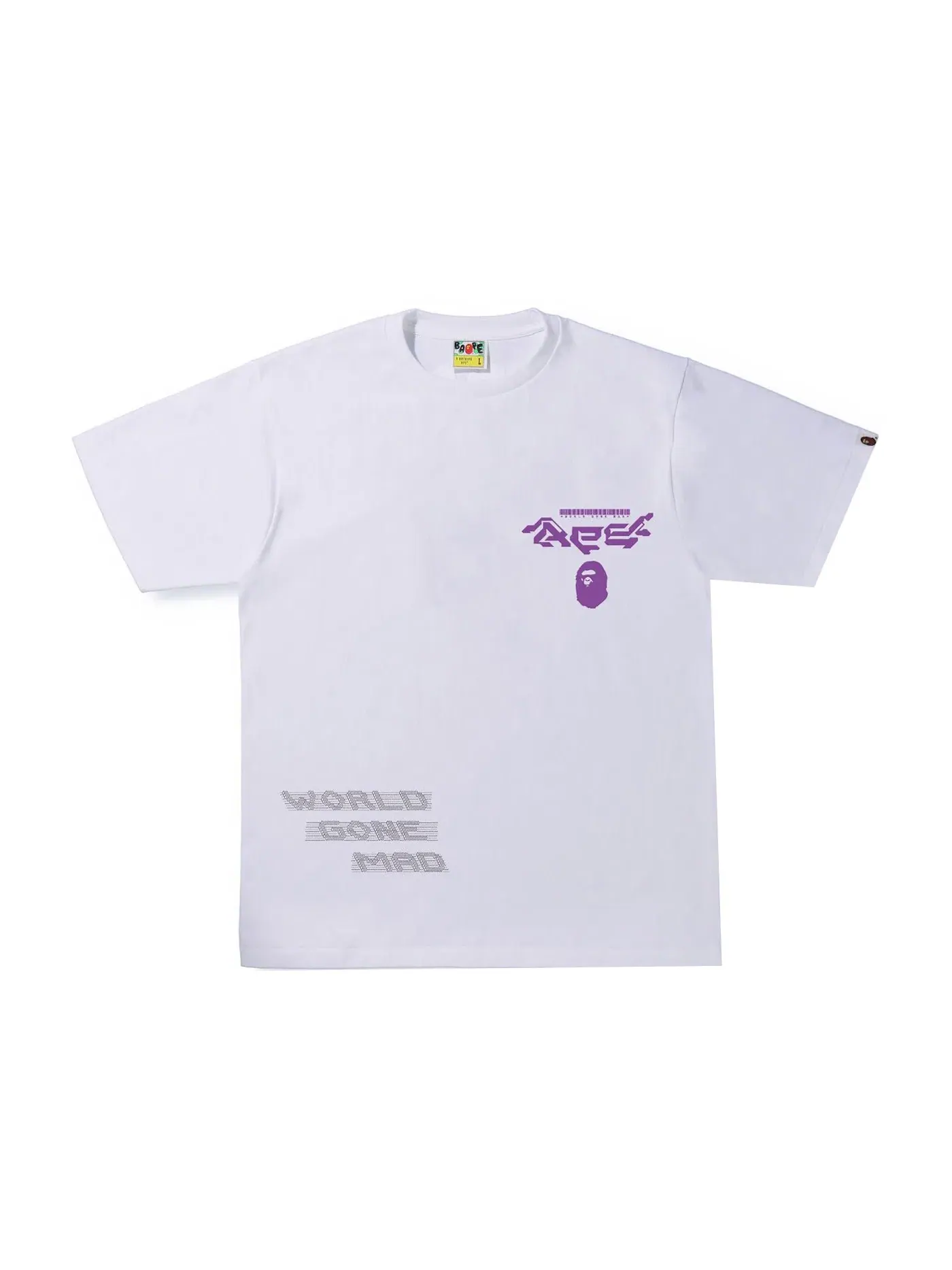Мужская футболка с принтом BAPE Tee BAPE — изображение 1 из 2, белый